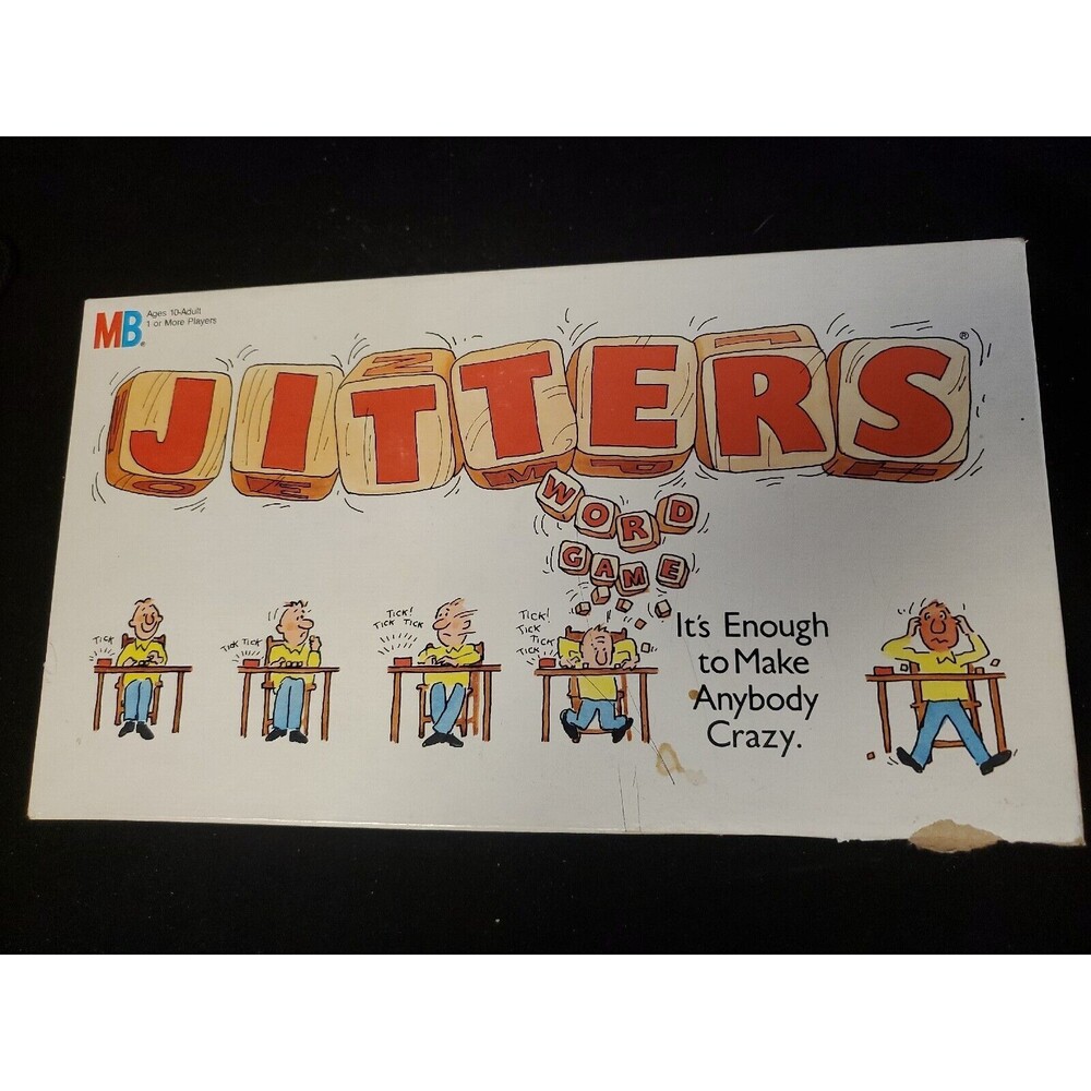 Jitters Word Game Hasbro Milton Bradley Vintage 1986
